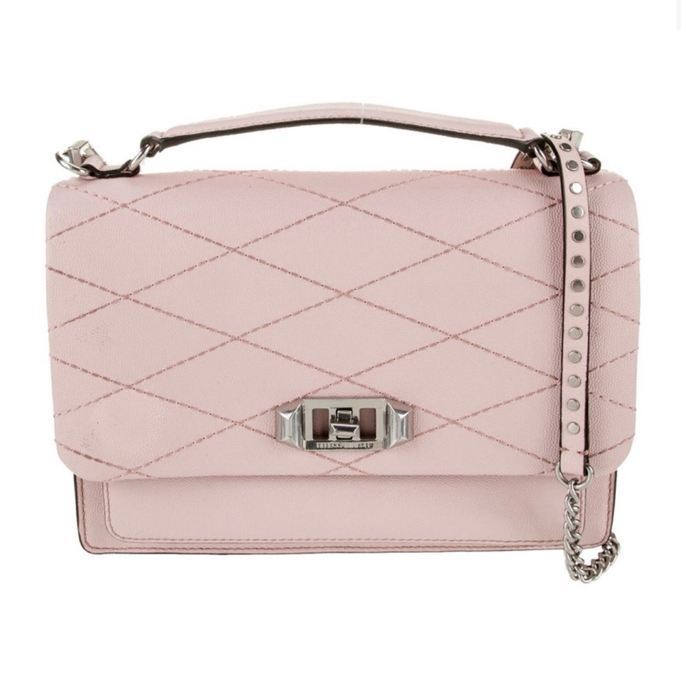 REBECCA MINKOFF Pink Quilted Leather Handbag NEVER USED